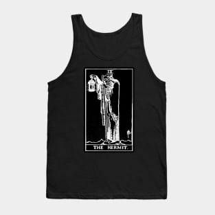 IX. The Hermit Tarot Card | Obsidian and Pearl Tank Top